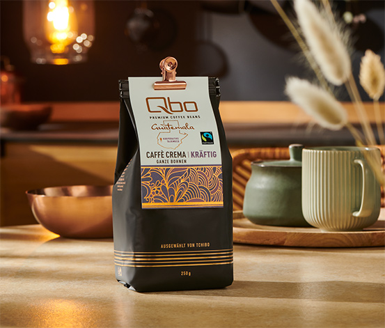 Qbo Premium Coffee Beans »Kooperative Tajumuco« Caffè Crema Kräftig - 10x 250 g Ganze Bohne