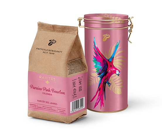 Rarität des Jahres »Paraíso Pink Bourbon« inkl. Kaffeedose - 250 g Ganze  Bohne online bestellen bei Tchibo 527767