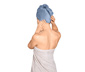 Extra saugfähiges Turban-Handtuch, blau