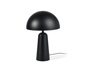 Tischlampe mit Pilzkopf, schwarz