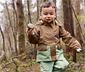 Thermo-Regenjacke, braun-grün