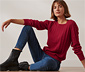 Zopfstrickpullover, rot