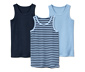 3 Jungen-Unterhemden, blau