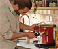 Siebträgermaschine »Lapressa«, rot