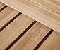 Teak-Hochlehner mit verstellbarer Rückenlehne