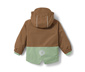 Thermo-Regenjacke, braun-grün
