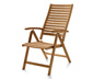 Teak-Hochlehner mit verstellbarer Rückenlehne
