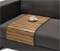 Teak-Sofatablett mit flexiblen Lamellen