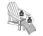 Beach Chair mit Fussteil, grau