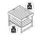 Couchtisch mit abnehmbarer Tablett-Tischplatte