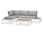 Lounge-Ecke mit höhenverstellbarem Couchtisch