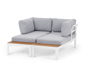 Lounge-Ecke mit höhenverstellbarem Couchtisch