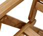 Teak-Hochlehner mit verstellbarer Rückenlehne