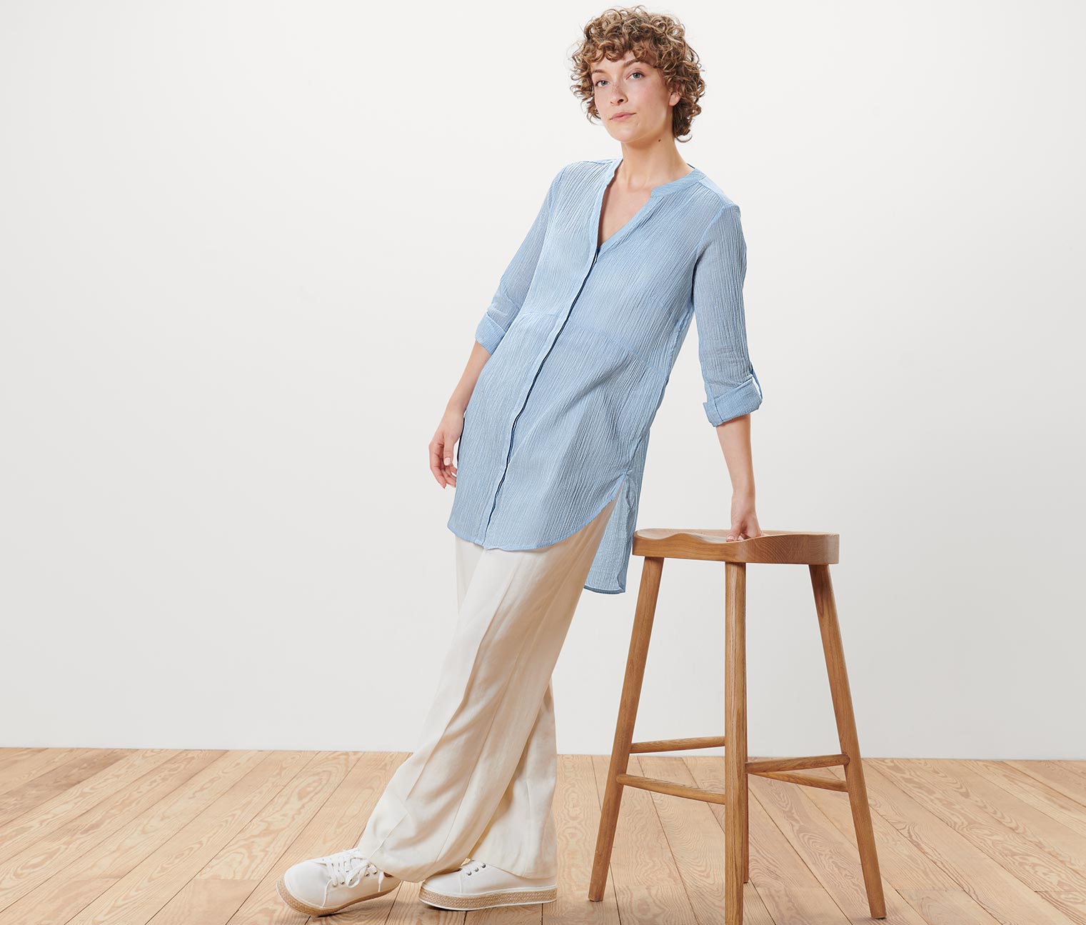 Gestreifte Longbluse