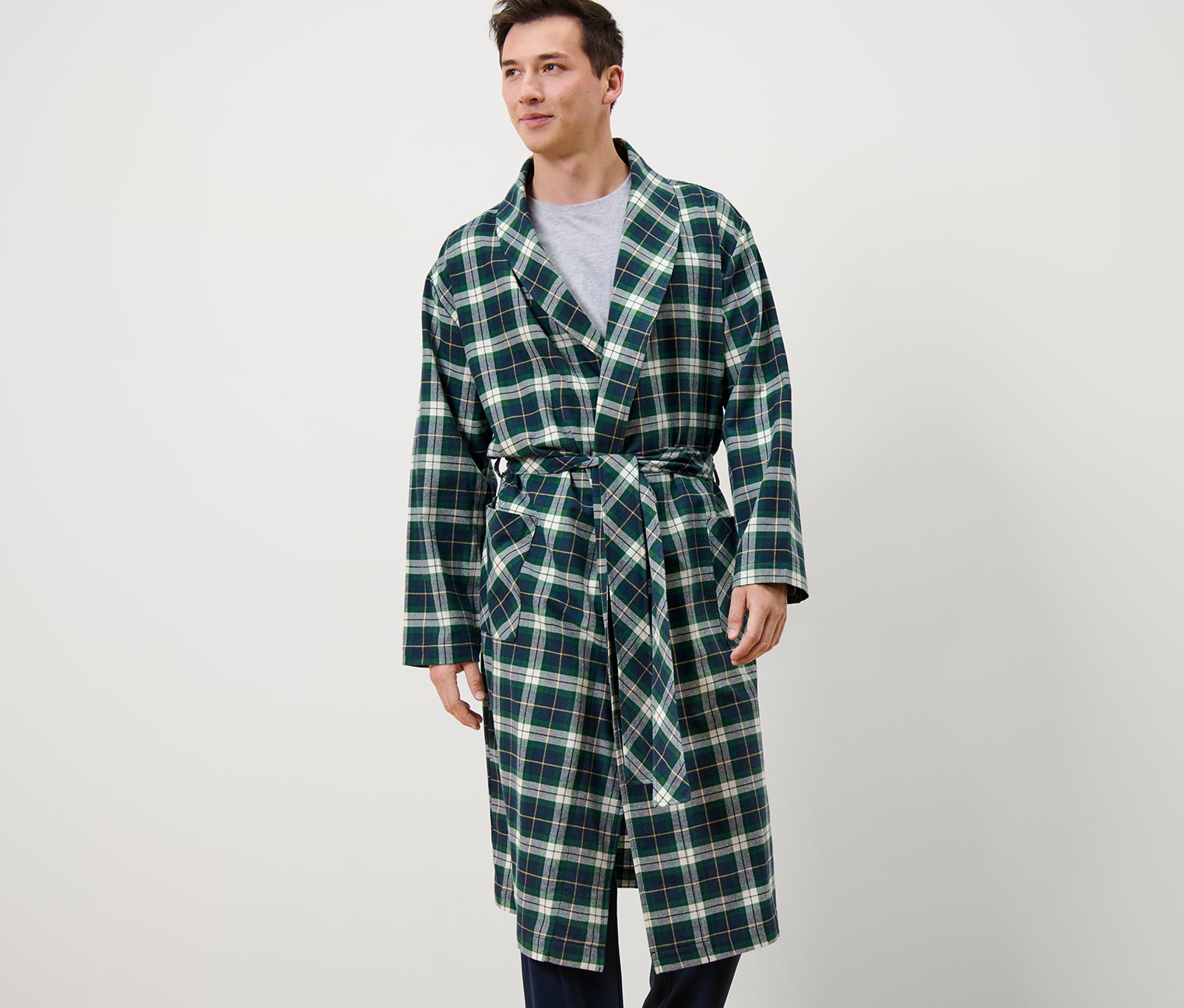 Flanell-Morgenmantel