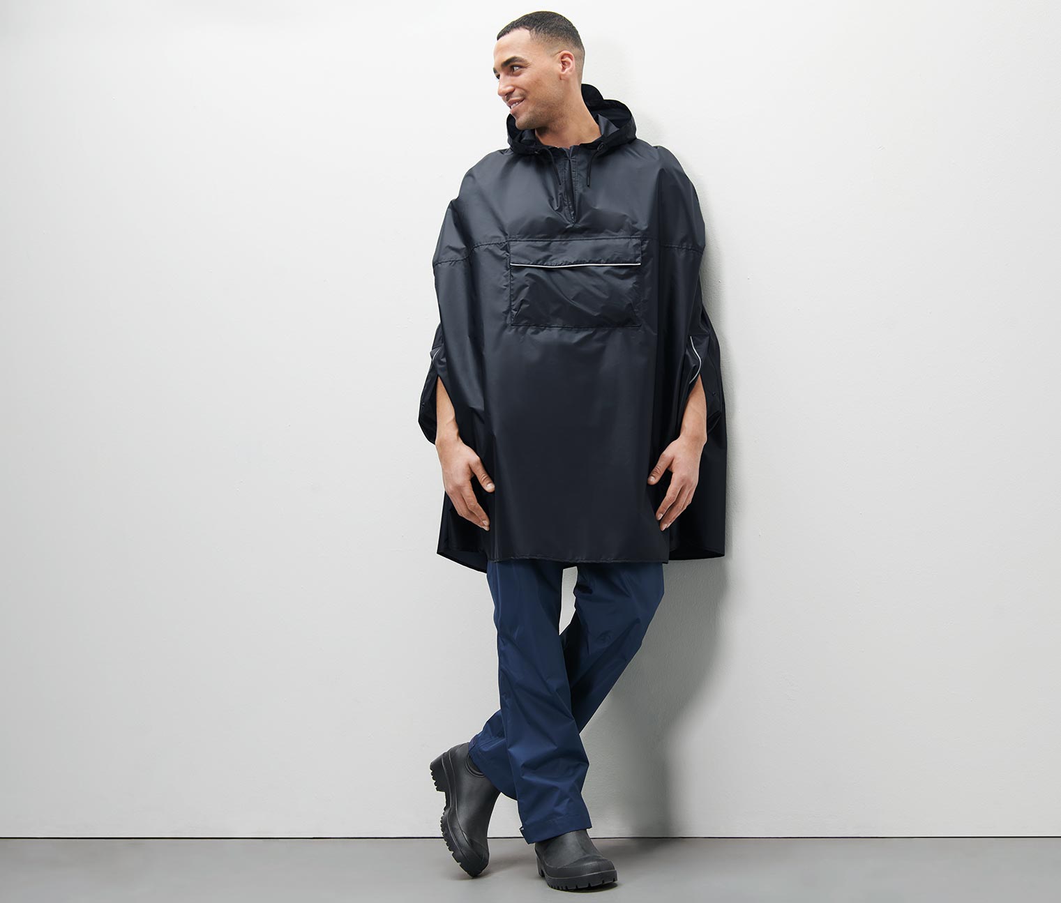 Unisex-Regenponcho, blau