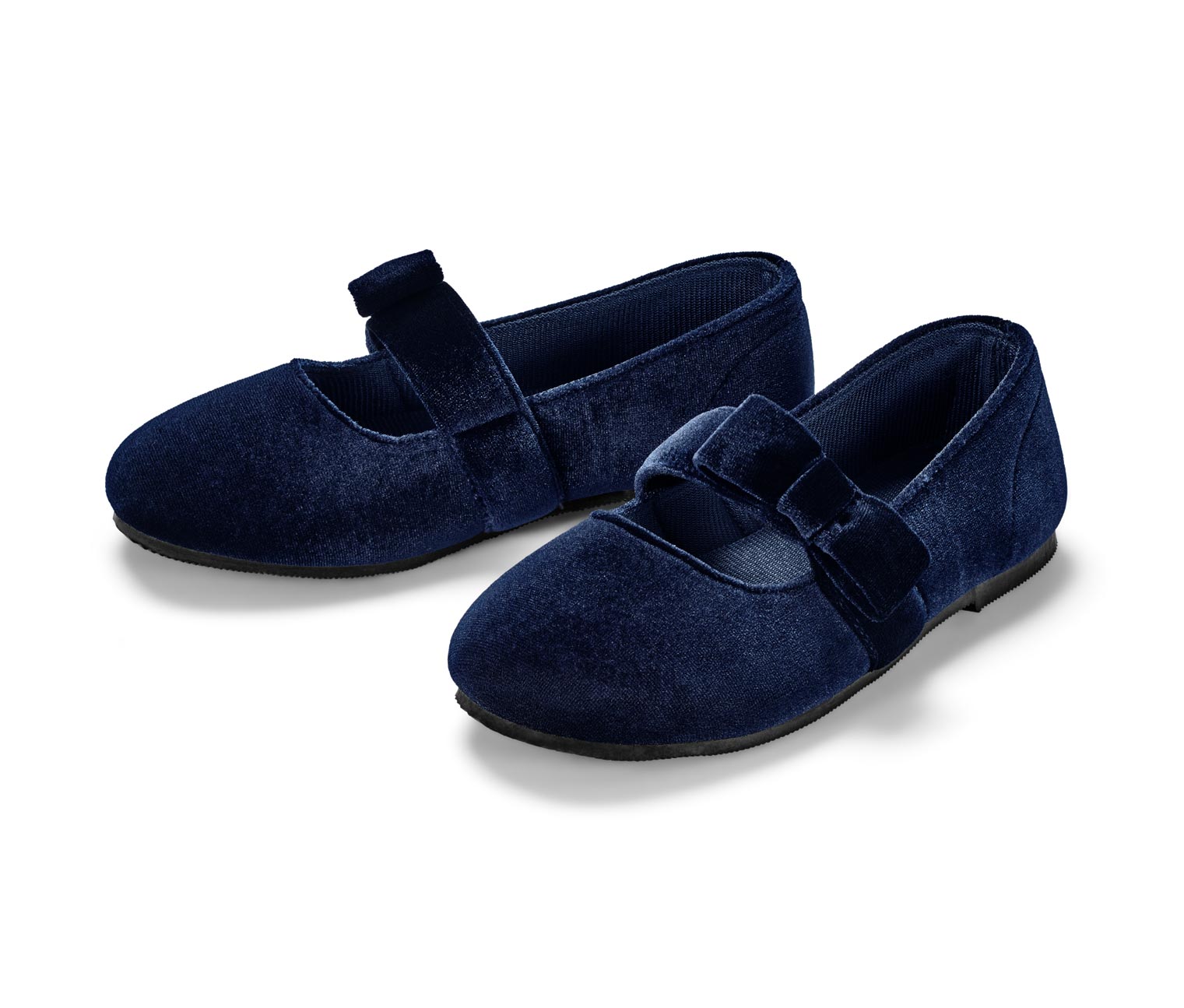 Kinder-Samt-Ballerinas