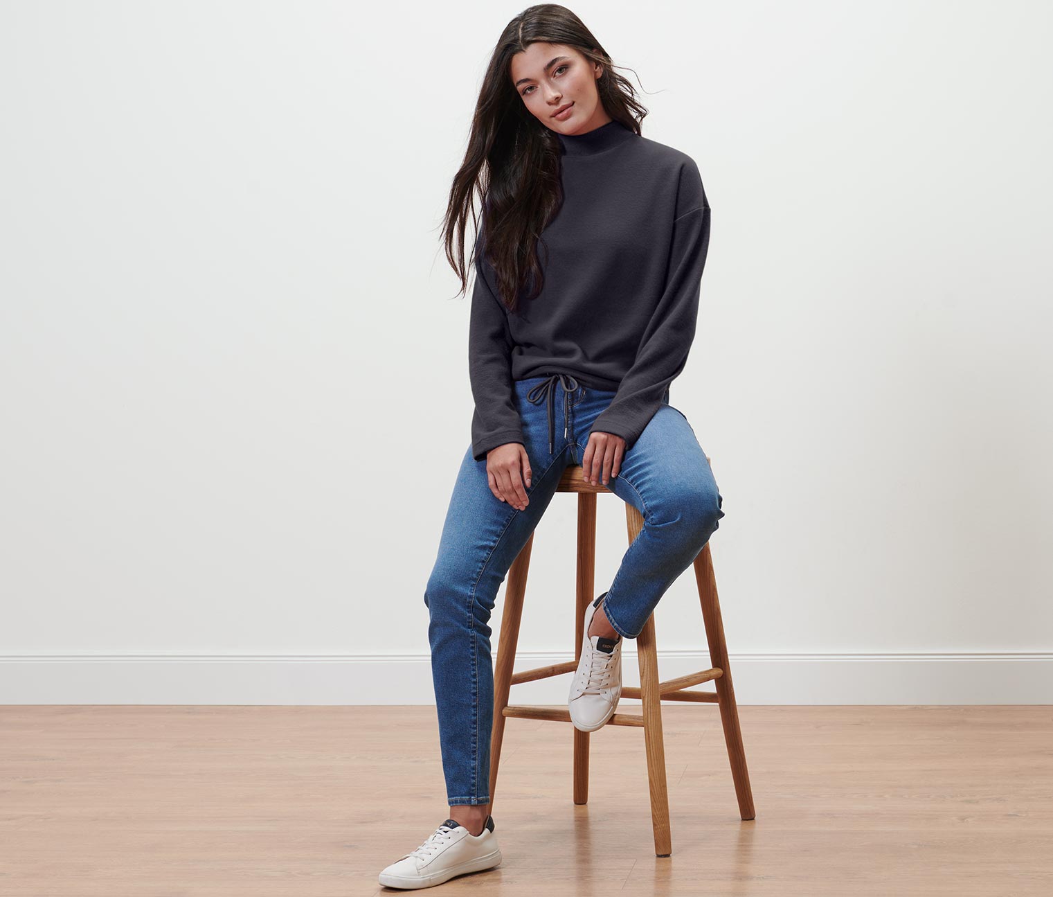 Sweatshirt mit Stehkragen