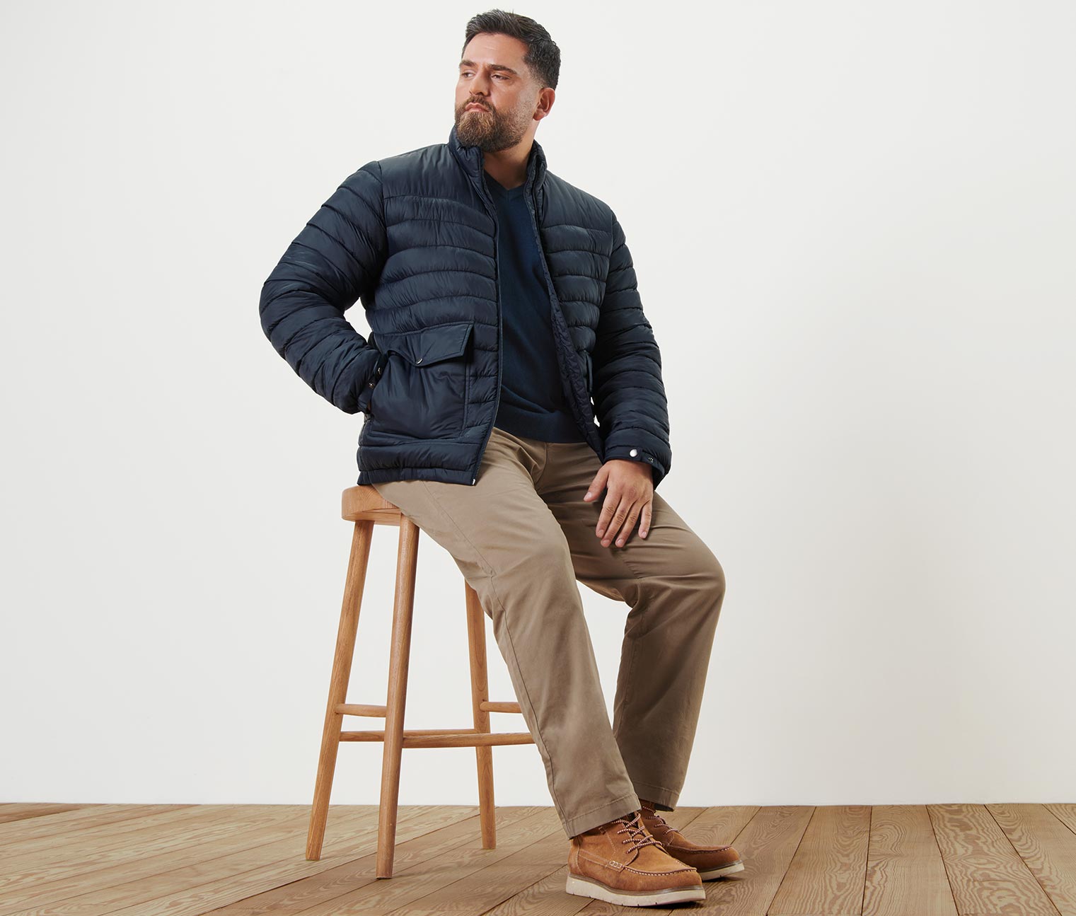 Steppjacke, navy
