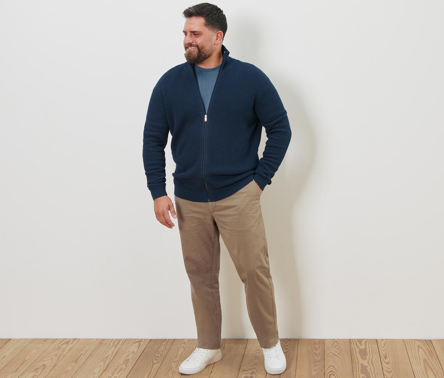 Strickjacke, navy