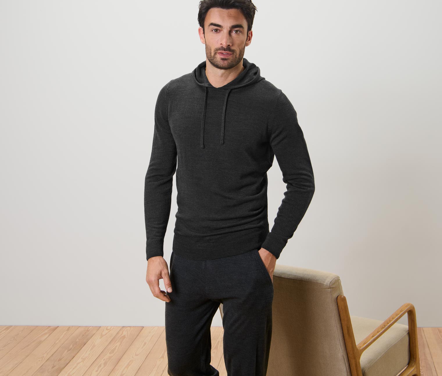 Feinstrick-Hoodie
