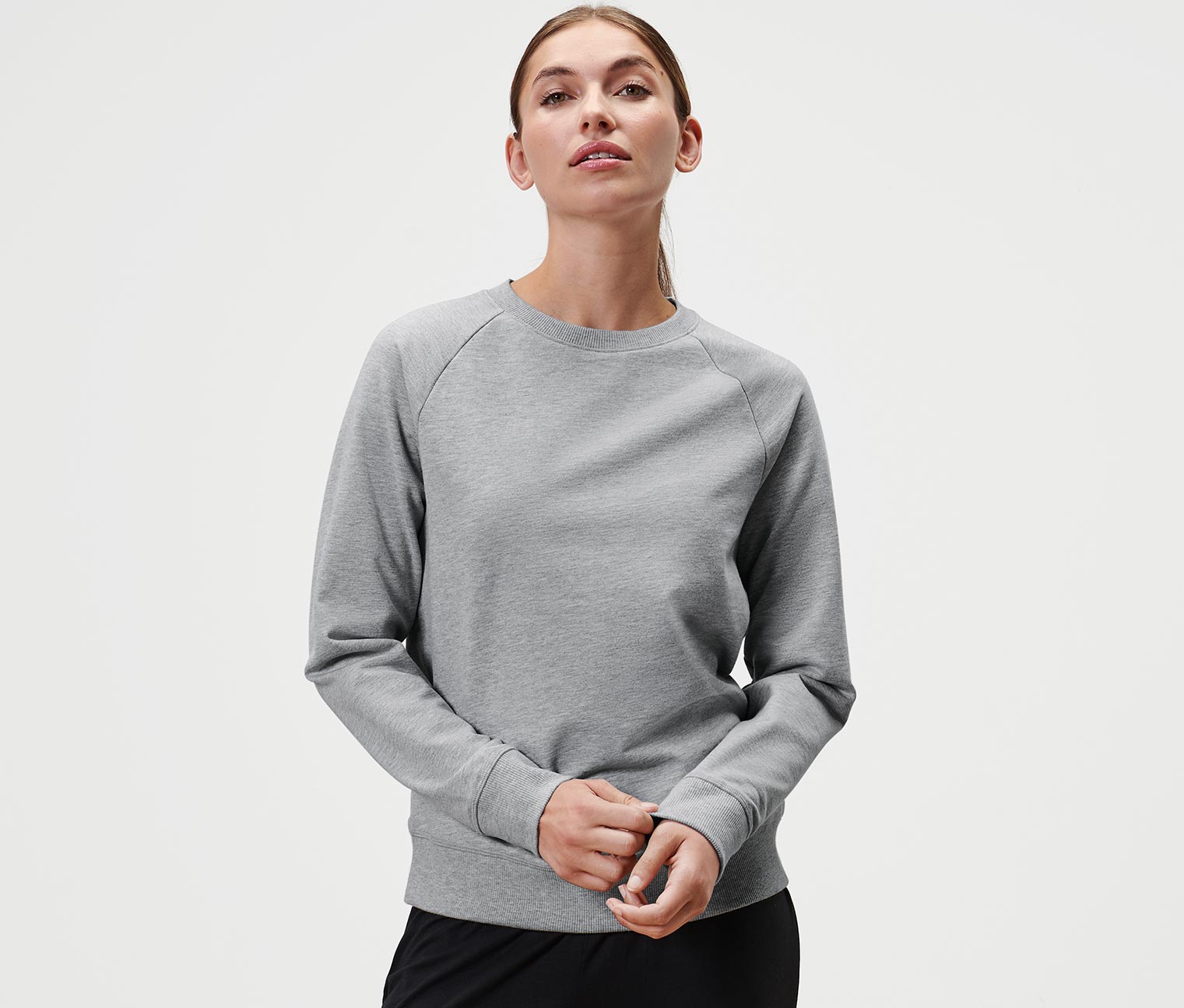 Yogasweatshirt, grau meliert