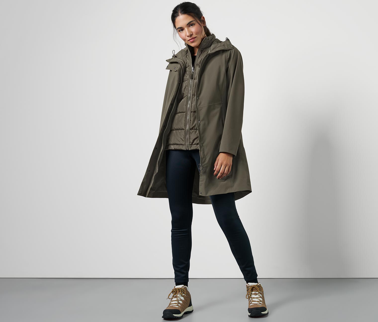 3-in-1-Regenmantel mit Weste