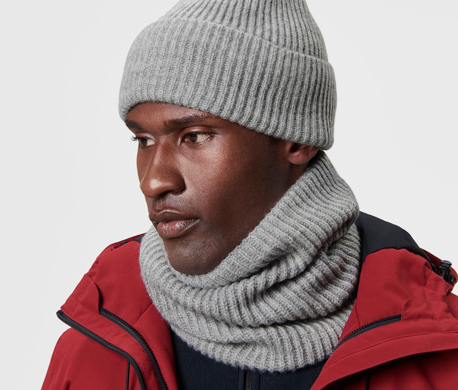 Strickschlauchschal, grau