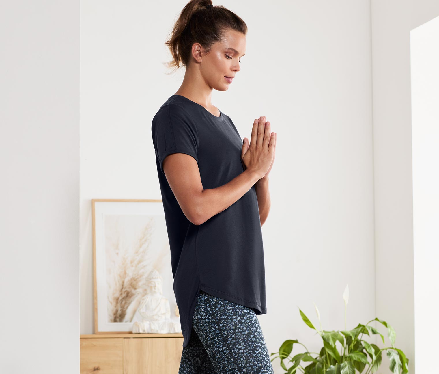 Longshirt, grau-blau