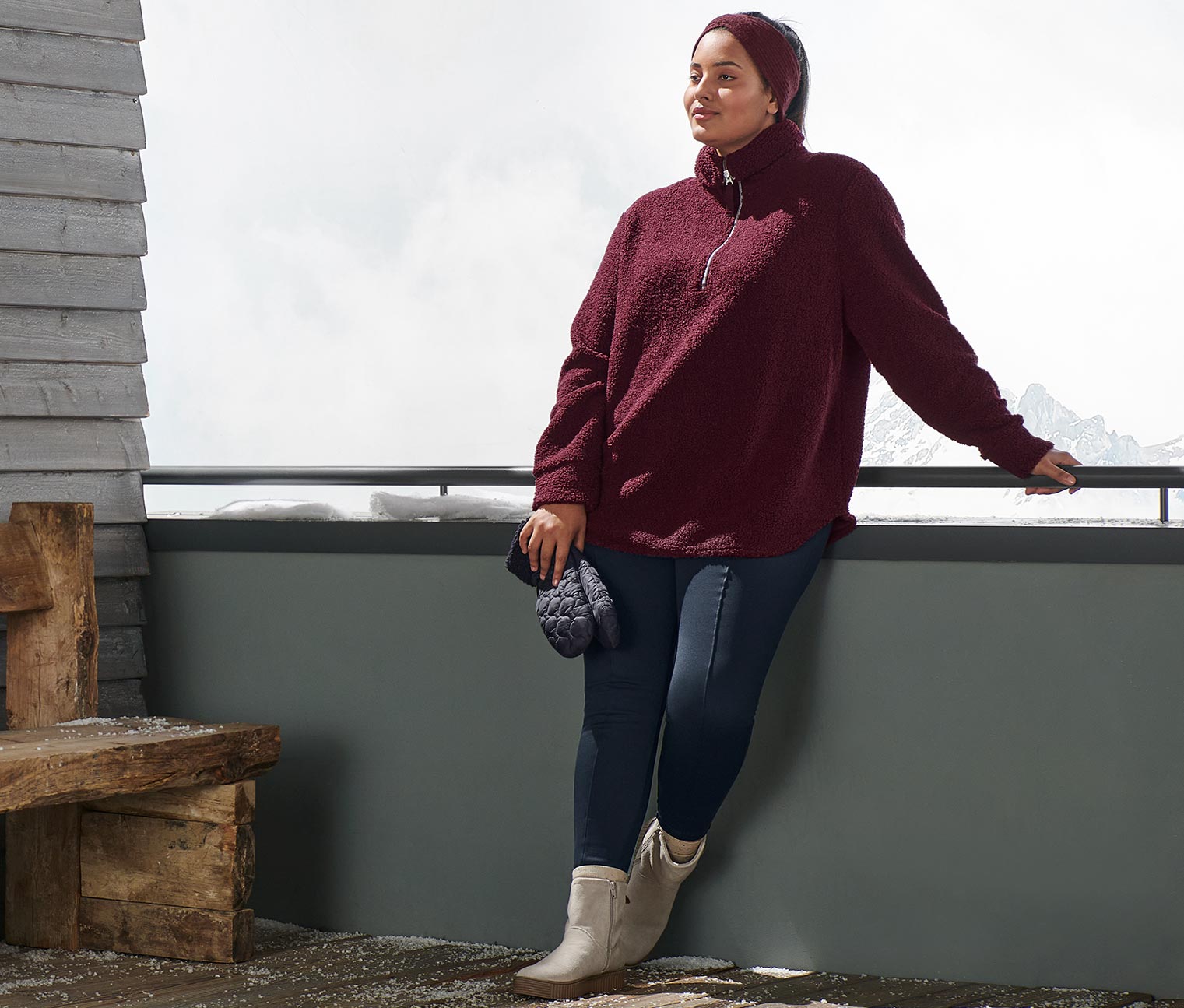 Oversized Teddypullover