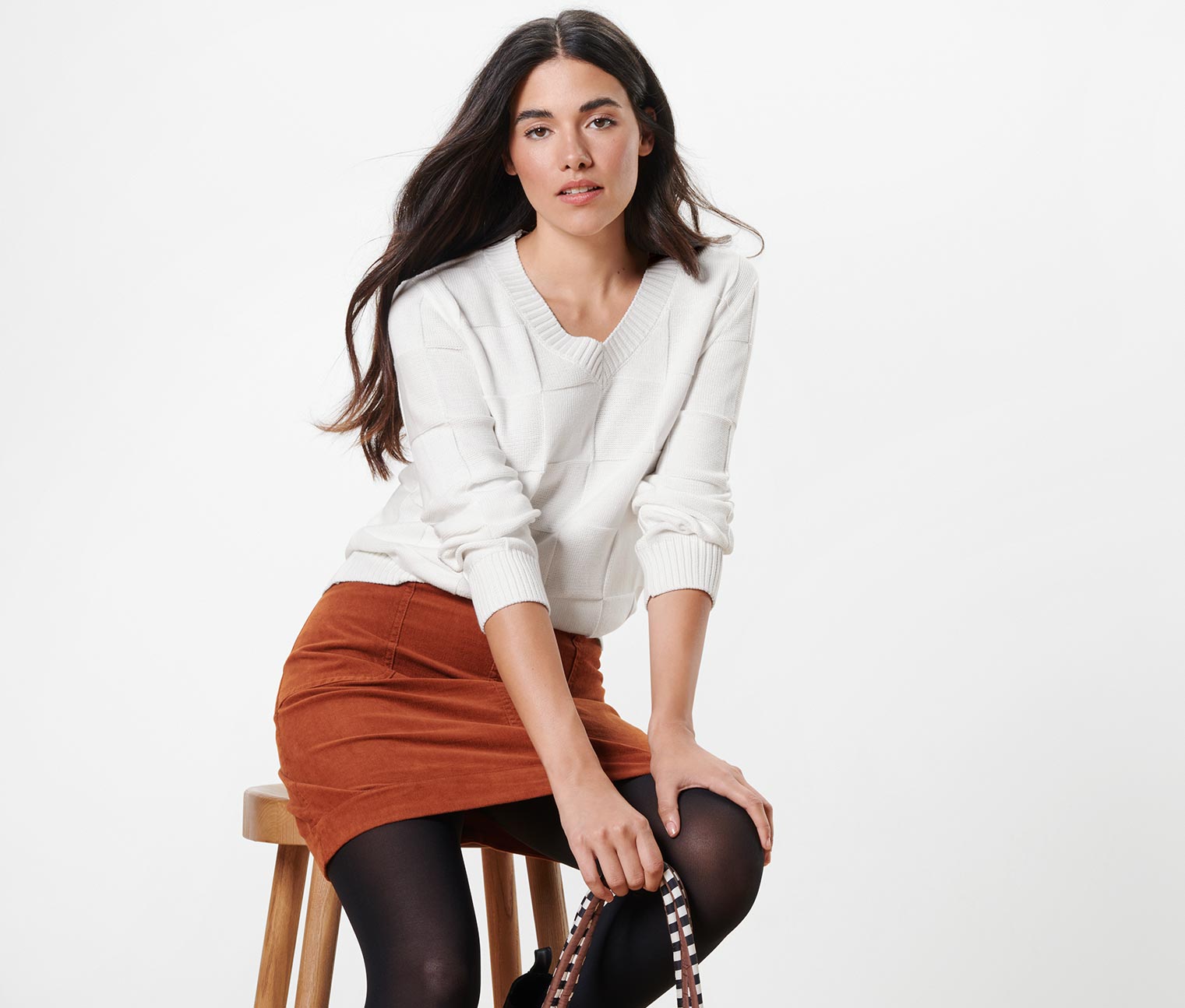 Pullover mit Karostruktur