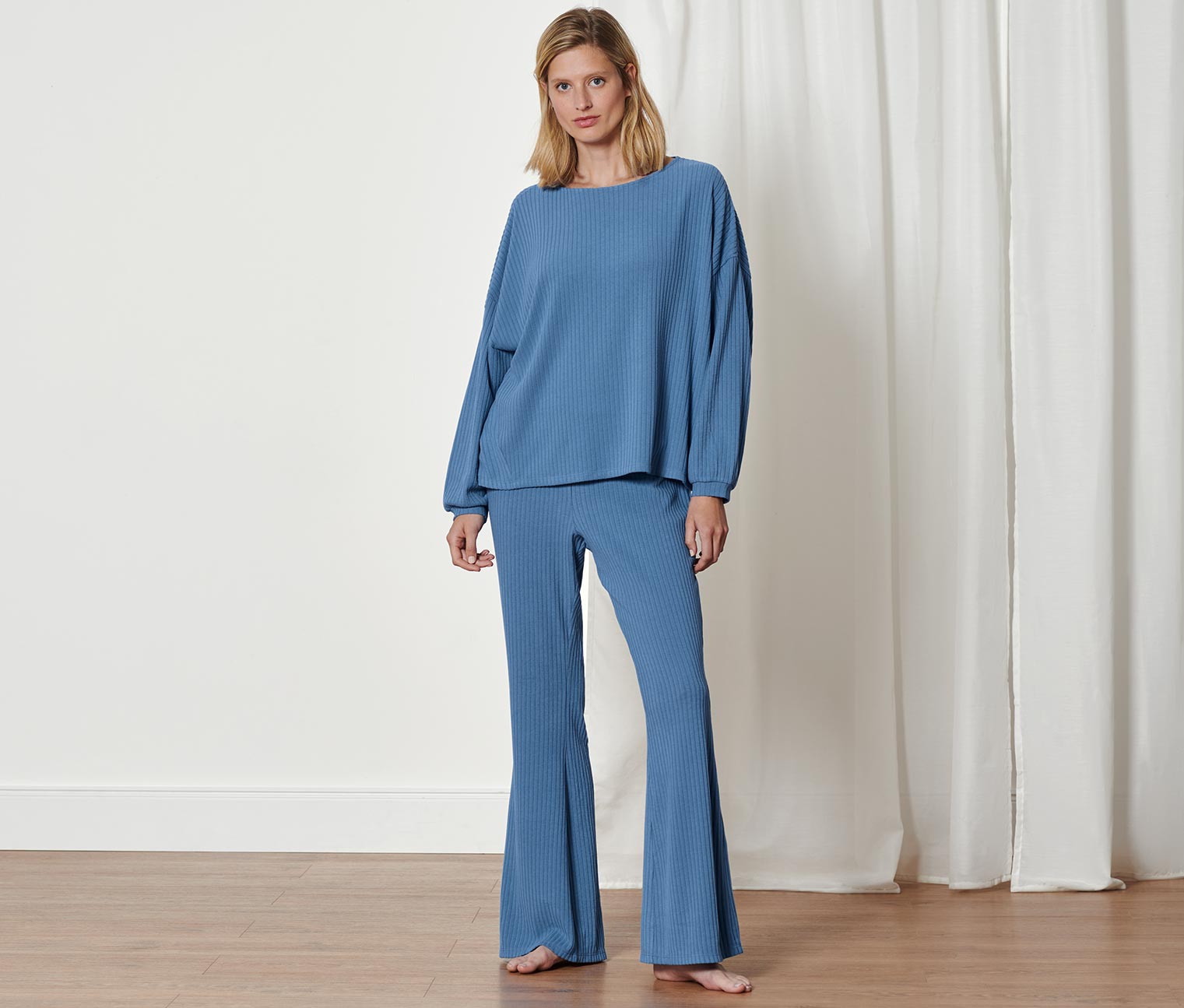 Gerippter Pyjama