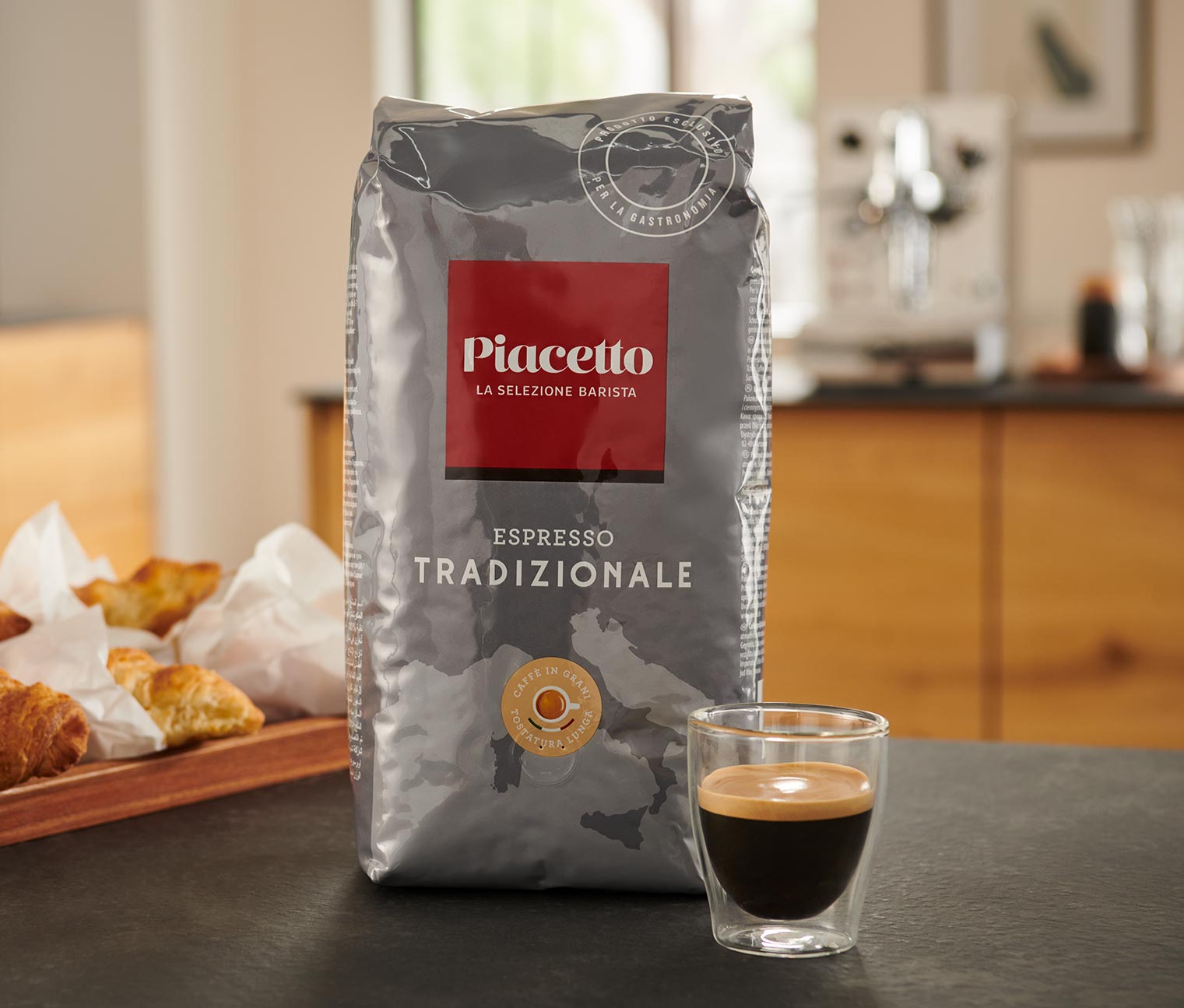 Piacetto Espresso Tradizionale - 6x 1 kg Ganze Bohne
