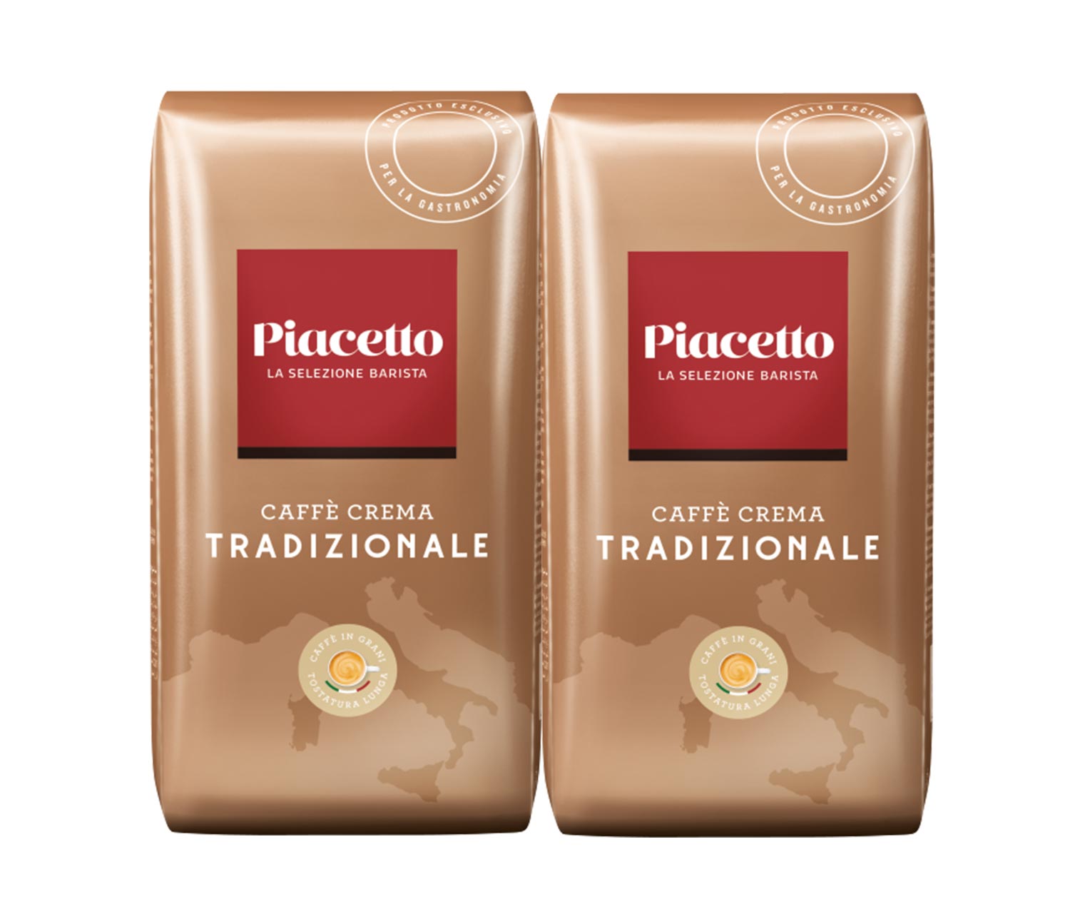 Piacetto Caffè Crema Tradizionale - 2x 1 kg Ganze Bohne
