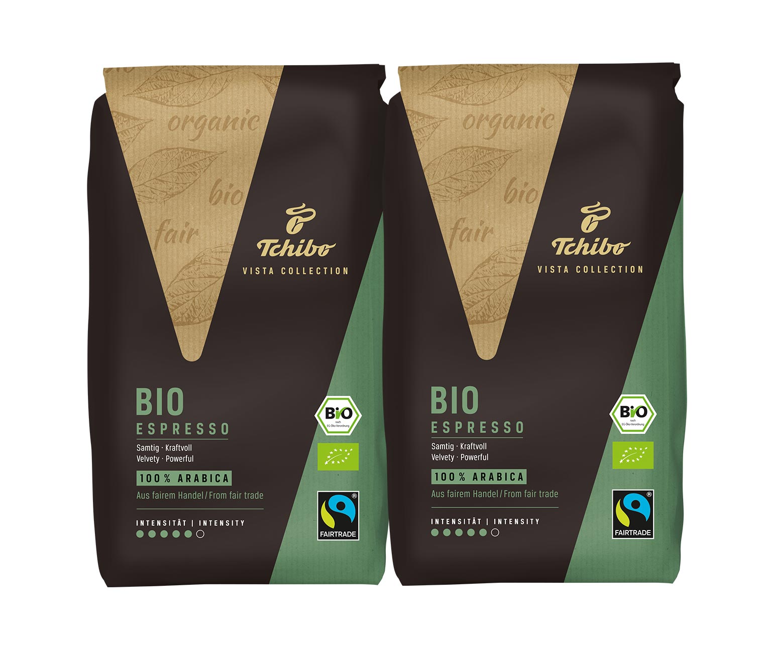 Vista Collection - Bio Espresso -  2x 1 kg - Ganze Bohne