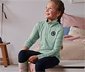 Langarm-Reitfunktionsshirt aus recyceltem Material, salbei