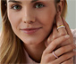 Ringe, 3er-Set, vergoldet