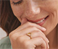 Gold Ring Zirkonia Kleeblatt