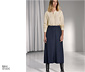 NAH/STUDIO Satin-Rock | Viskose, navy