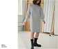 NAH/STUDIO Strickkleid | nachhaltige Merinowolle, grau