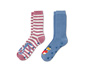 2 Paar Antirutsch-Socken, 1x mit Hasen-Motiv, 1x mit Igel-Motiv