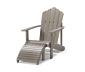Beach Chair mit Fussteil, grau