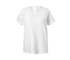 Shirt mit Stickerei, weiss