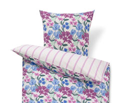 Renforcé-Bettwäsche, Normalgrösse, weiss floral