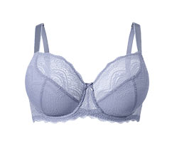 Bügel-BH mit Spitze, fliederblau