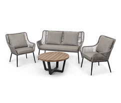 Gartensofa-Set mit Textilgeflecht