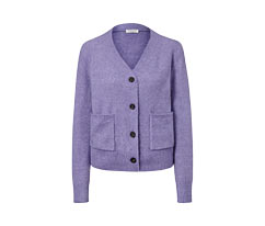 Strickjacke mit Wolle, flieder