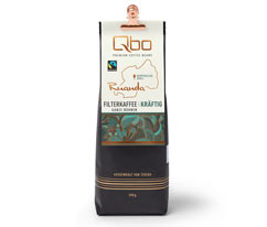 Qbo Premium Coffee Beans »Kooperative Sholi« Filterkaffee Kräftig - 250 g Ganze Bohne