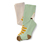 2 Paar Thermo-Strumpfhosen, Monster-Print und weiss-gelb gestreift