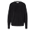 Feinstrick-Pullover, schwarz